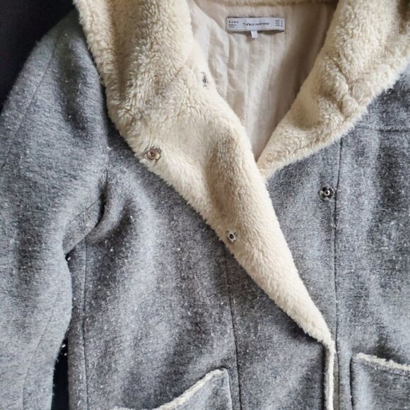 Zara Plush Outerwear Coat - Picture 4 of 10